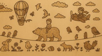 Hravé gravírované ilustrácie na našich výrobkoch