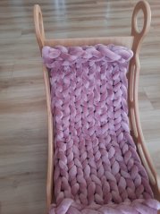 Zamatová pletená vložka do montessori hojdačiek